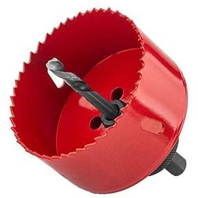 Unifizz High Speed Steel M42 BI-Metal Hole Saw 42mm Cutting Diameter Saw Drilling Tool Hole Cutter for Wood, Drywall and Cornhole Boards, 1Pcs(Red)