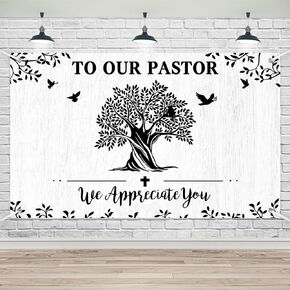 Lofaris Thank You Pastor Banner Pastor Appreciation Party Decorations to Our Pastor We Appreciate You Photo Backdrop 70.8 x 43.3 Inch in Kuwait