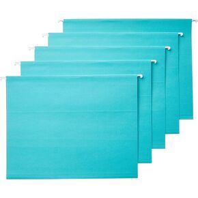 Amazon Basics Hanging Folders, Letter Size, Jewel-Tone Colors (Assorted), (Pack of 25)