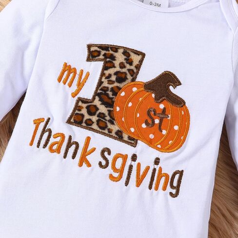 ملابس رومبير للأطفال حديثي الولادة من My 1st Thanksgiving، سراويل قصيرة شبكية، تدفئة الساق مع مجموعة ملابس عصابة الرأس in Saudi Arabia