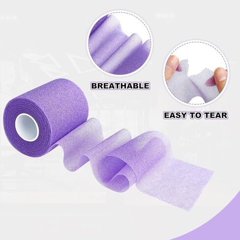 DE Pre Wrap Black، شريط رياضي Prewrap، 6 عصابات رأس ملفوفة مسبقًا لكرة القدم الشعر، غلاف رياضي من الفوم للكاحل والمعصمين واليدين والركبة والمرفقين 2.75 بوصة × 12 ياردة، اللون in Saudi Arabia