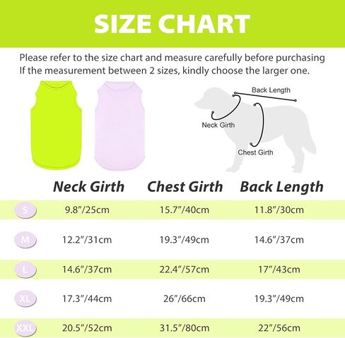 2 Pack Dog Shirts, Ice Pet Vest Dog Clothes for Instant Cooling, Lightweight Breathable Sleeveless T-Shirts for Large Dogs, Light Purple+Fluorescent Green (2XL) in Saudi Arabia
