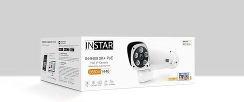 INSTAR IN-9408 2K+ PoE White - LAN/PoE Surveillance Camera with Artificial Intelligence - Weatherproof Outdoor Camera - IEEE 802.3af Power Over Ethernet - HomeKit - PIR - Wide-Angle - RTSP in Saudi Arabia