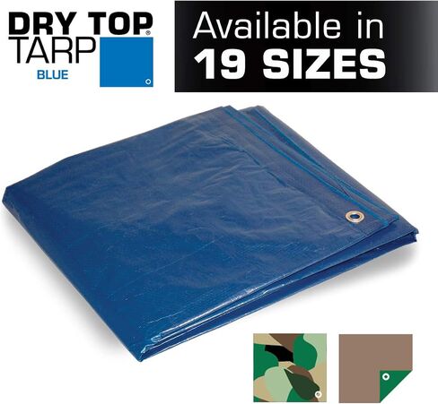8x16 Multi-Purpose Brown/Green Medium Duty Dry Top Poly Tarp (8'x16') in Saudi Arabia
