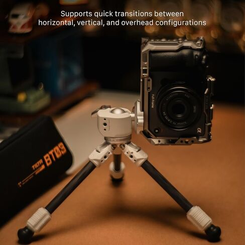 Tilta Tabletop Ball Head with 1-Stage Carbon Fiber Tripod Legs (3KG) Extendable Edition - Snow White in Saudi Arabia