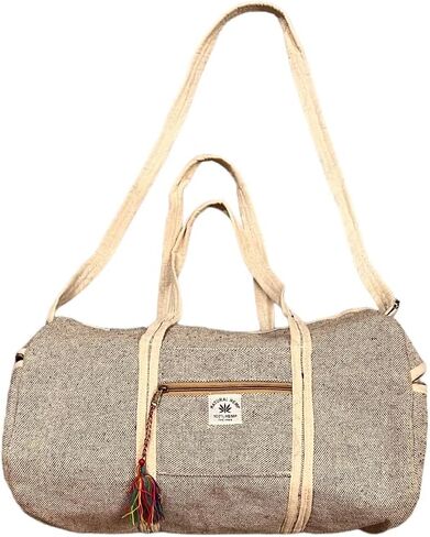 Gym Bag, Natural Hemp Travel Duffle Bag w/Adjustable Shoulder Strap,Travel Duffle Bag for Gym, Swimming, Yoga, Sports 19 x 10 x 9.5 Inches, 35 Liters (Purple), Hemp-Gym-01 in Saudi Arabia