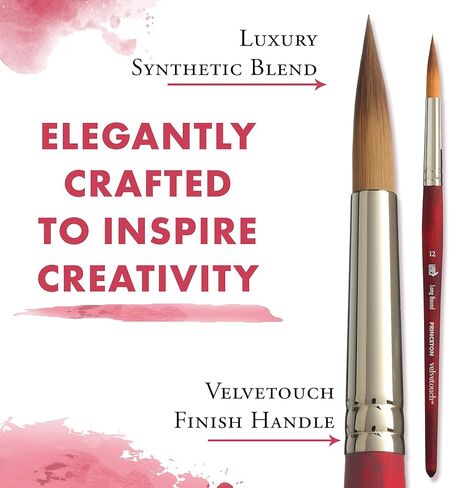 Princeton Velvetouch, Series 3950, Paint Brush for Acrylic, Oil and Watercolor, Round, 1 in Saudi Arabia