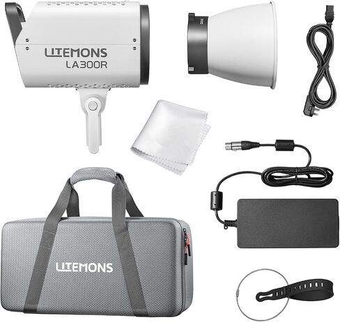 مصباح فيديو Godox Litemons LA300R RGB COB LED، 1800-10,000K CCT CRI 95+ TLCI 94+، 14 تأثير إضاءة، حامل بوينز، مع تعديل G/M، التحكم على اللوحة والتطبيق، اتصال NFC، للبث المباشر in Saudi Arabia
