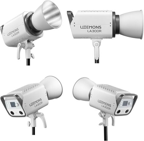 مصباح فيديو Godox Litemons LA300R RGB COB LED، 1800-10,000K CCT CRI 95+ TLCI 94+، 14 تأثير إضاءة، حامل بوينز، مع تعديل G/M، التحكم على اللوحة والتطبيق، اتصال NFC، للبث المباشر in Saudi Arabia