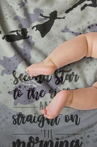 Peter Pan Baby Blanket, Peter Pan Nursery, Peter Pan Baby Shower, Peter Pan Gift, Disney Baby Blanket, Handmade Baby Blanket, Blue Blanket (Light Blue Minky, Minky) in Saudi Arabia