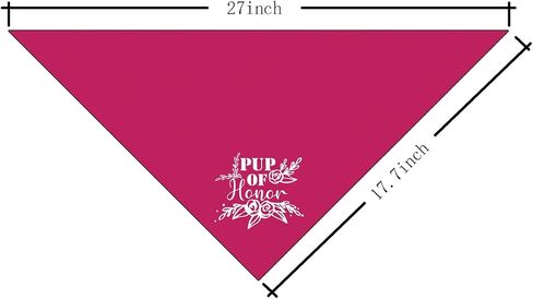 Pup of Honor Dog Bandana, Pink Dog Bandana, Maid of Honor Wedding Dog Bandana, Dog Wedding Bandana, Pet Dog Triangle Scarf, Dog Scarf Accessories, Dog Bandana for Small Medium Large Dogs (E39) in Saudi Arabia