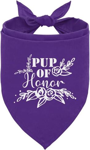Pup of Honor Dog Bandana, Pink Dog Bandana, Maid of Honor Wedding Dog Bandana, Dog Wedding Bandana, Pet Dog Triangle Scarf, Dog Scarf Accessories, Dog Bandana for Small Medium Large Dogs (E39) in Saudi Arabia