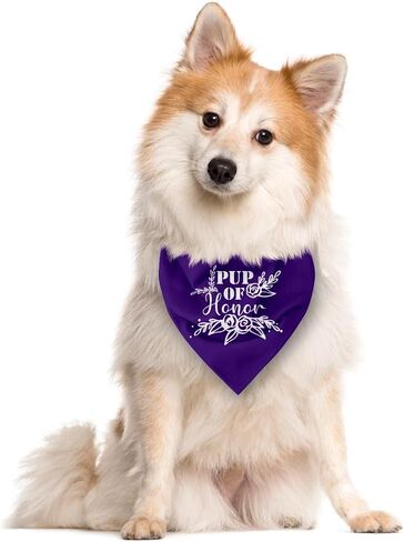 Pup of Honor Dog Bandana, Pink Dog Bandana, Maid of Honor Wedding Dog Bandana, Dog Wedding Bandana, Pet Dog Triangle Scarf, Dog Scarf Accessories, Dog Bandana for Small Medium Large Dogs (E39) in Saudi Arabia