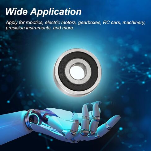 10 قطع 6003-2RS محامل كروية ذات أخدود عميق - [10 × 35 × 17 مم، أختام مطاطية مزدوجة] محمل فولاذي من الكروم للمحركات وعلب التروس للسيارات التي تعمل بالتحكم عن بعد | P6 (ABEC3) in Kuwait