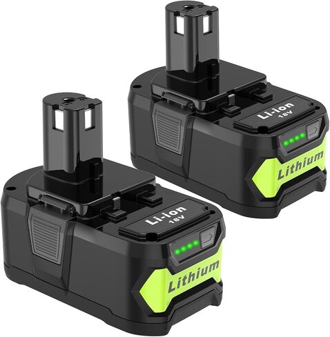 بطارية بديلة 18 فولت 5.0 أمبير في الساعة لبطارية Ryobi 18 فولت P102 P190 P105 P107 P103 P104 P108 P109 متوافقة مع Ryobi 18V ONE+ أدوات كهربائية لاسلكية 2 حزم in Kuwait