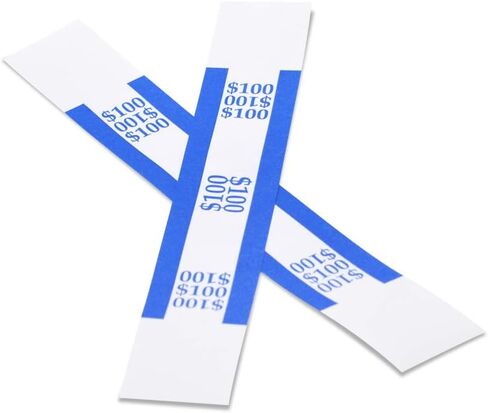 Essential Currency Straps –450 Assorted Bill Wrappers, Money Bands to Organize Bills, ABA Standard Colors, Self-Adhesive, 7.5 x 1.15 Inches (450 Assorted/ 50 of Each) in Kuwait