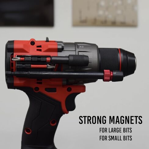 Magnetic Bit Holder for Drill and Impact Drivers - with 3M Adhesive - Fits most Drills: Milwaukee, Dewalt, Ryobi, Klein, Bosch in Kuwait
