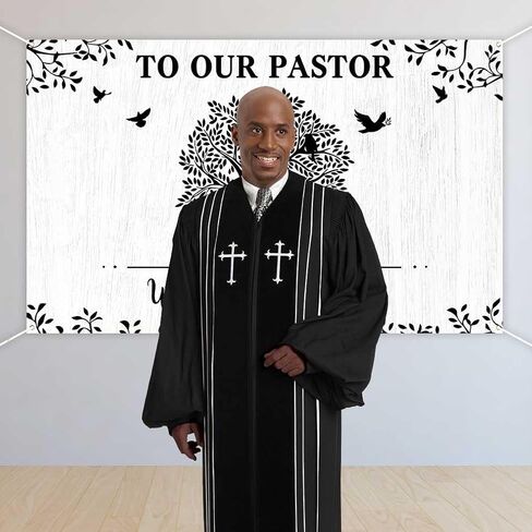 Lofaris Thank You Pastor Banner Pastor Appreciation Party Decorations to Our Pastor We Appreciate You Photo Backdrop 70.8 x 43.3 Inch in Kuwait