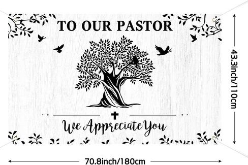 Lofaris Thank You Pastor Banner Pastor Appreciation Party Decorations to Our Pastor We Appreciate You Photo Backdrop 70.8 x 43.3 Inch in Kuwait