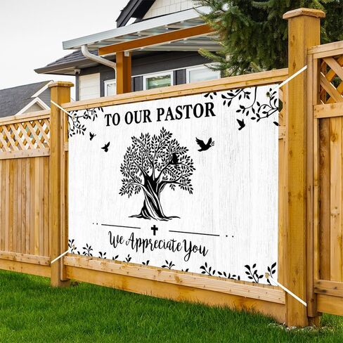 Lofaris Thank You Pastor Banner Pastor Appreciation Party Decorations to Our Pastor We Appreciate You Photo Backdrop 70.8 x 43.3 Inch in Kuwait