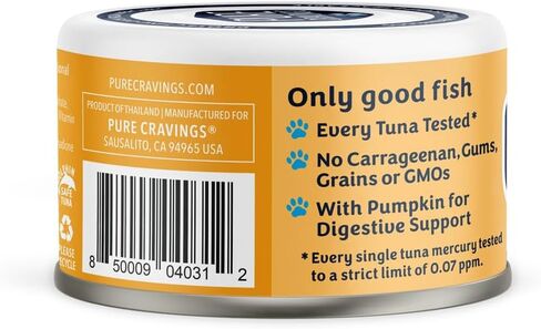 Pate, Canned Wet Cat Food, 100% Mercury-Tested, Moist Can Fish, Grain-Free Protein, Non-GMO, Variety Pack of 12-3X Tuna/Salmon, 3X Tuna/Pumpkin, 3X Tuna/Sardine, 3X Salmon/Sardine in Saudi Arabia