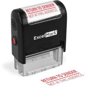 ExcelMark A2359 Self-Inking Rubber Stamp - Return to Sender Not at This Address