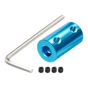 uxcell 6.35mm to 6.35mm Shaft Coupler Rigid Coupling Connector L25mm x D14mm Aluminum Alloy for 3D Printers DIY Encoder with 16 Screws & Spanner - 4 Pcs