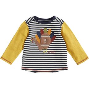 Mud Pie Baby and Toddler Boy Thanksgiving Long Sleeve Shirt