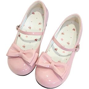 BEROBELLO Women's Lolita Shoes Cute Mary Jane Flats Bowknot Round Toe Party Dress Shoes