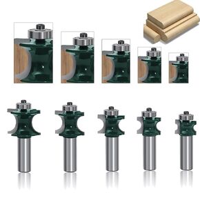 LEATBUY 1/2-Inch Shank Router Bit Set 41 PCS, Round Over Panel Cabinet Door Ogee Rail Stile Router Bits, Woodworking Wood Cutter, Wood Carbide Groove Tongue Milling Tool (YU03)