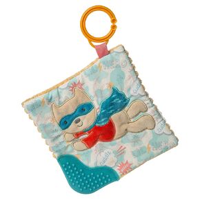 Mary Meyer Crinkle Teether Toy with Baby Paper and Squeaker, 6 x 6-Inches, Lil' Hero