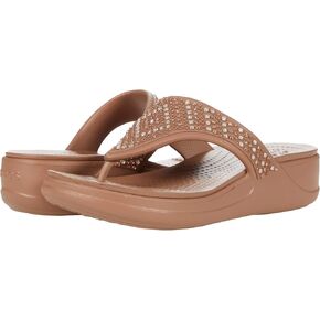 Crocs Women's Monterey Embellished Wedge Flip Flops | Sandals