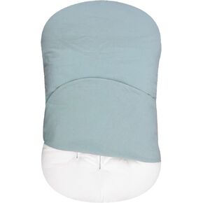 SWESEN Baby Lounger Cover, Ultra Breathable Newborn Lounger Cover, Cotton Linen Lounger Slipcover for Baby Girls and Boys, Covers Only, Blue