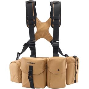 Camera Harness Chest Pack Camera Vest Camera Bag Camera Waist Pack Waterproof for DSLR Camera Body Lens Smartphone Water Bottle