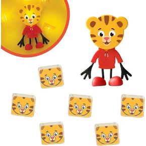 Glo Pals x Daniel Tiger's Neighborhood Water-Activated Bath Toy with 6 Reusable Light-Up Cubes for Sensory Play