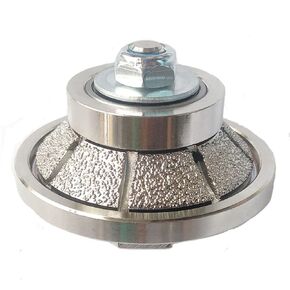 38 Inch E10 45 Degree Bevel Edge Vacuum Brazed Diamond Hand Profiler Router Bit Profile Wheel with 58-11 Thread for Granite Concrete Marble Countertop