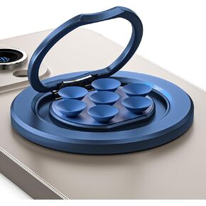 Magnetic Suction Cup Phone Grip Stand Ring Holder for MagSafe, 360° Strong Grip Phone Mount for iPhone 16/15/14/13/12/Pro Max/Pro/Plus/Mini, Hands-Free Selfie/Video for Mirror TikTok