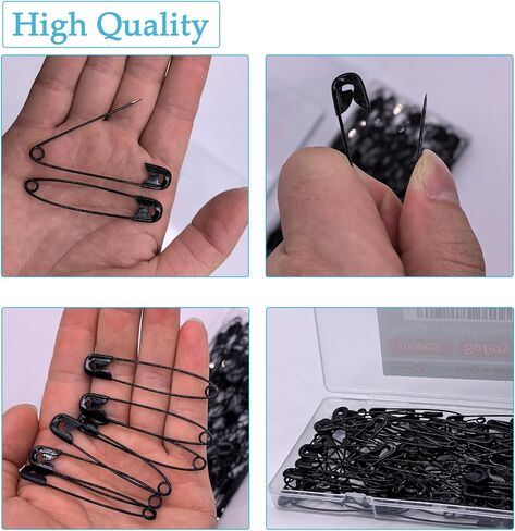 Safety Pins, 60PCS-3Inch Large Safety Pins, Rust-Resistant Nickel Plated Steel, Sharp Edge Safety Pin for Clothes, Sewing, Arts & Craft, 75mm Decorative Safety Pins (Silver) in Saudi Arabia