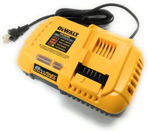 De WALT Fast Charger 8A 20V 60V MAX Li-Ion Fan Cooled DCB118 Battery charger DCB 606 DCB 609 DCB 205 DCB 204 (Charger Only) NEW without retail packaging, Yellow in Saudi Arabia