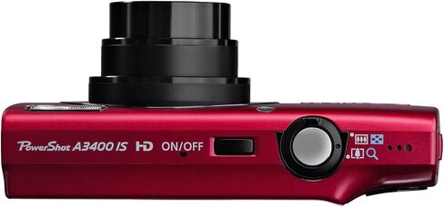 Canon PowerShot A3400 is 16.0 MP Digital Camera with 5X Optical Image Stabilized Zoom 28mm Wide-Angle Lens with 720p HD Video Recording and 3.0-Inch Touch Panel LCD (Red) (Renewed) in Saudi Arabia