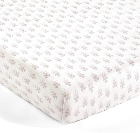 ملاءة سرير أطفال من القطن العضوي بيبي بيكسي فوكس جيو من Lush Decor، عبوتان، وردي، 28 بوصة عرض × 52 بوصة طول + 9 بوصة جيب - فراش أطفال وردي - ملاءات سرير عضوية - ديكور حضانة وودلاند - هدايا استحمام الطفل in Kuwait