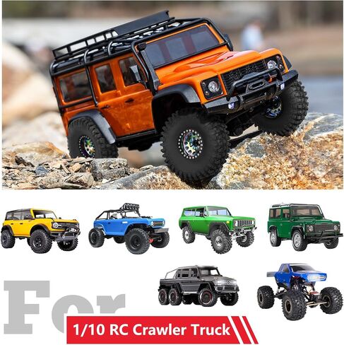 HobbyPark 1.9 عجلات خرز قوس قزح إزاحة سلبية - طبق عميق 10 مم لـ TRX4 المحوري SCX10 II III RR10 Wraith Redcat Gen 8 VS4-10 RC4WD 1/10 مقياس RC عجلة ألومنيوم زاحفة، 4 قطع in Saudi Arabia