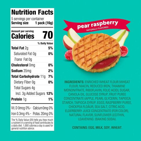 Beech-Nut Toddler Snacks, Mini Waffles with Hidden Veggies, Butternut Berry, Non-GMO, 3.2 oz Bag (7 Pack) in Saudi Arabia