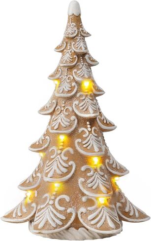 Cynkeyee Gingerbread زينة عيد الميلاد شجرة عيد الميلاد - تماثيل قابلة للتجميع - زينة عيد الميلاد ديكورات الحفلات الداخلية هدية للنساء قطعة مركزية للطاولة 3.5 * 3 * 5.5 بوصة in Kuwait