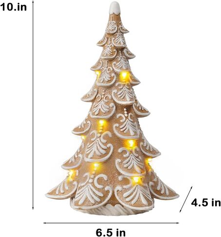 Cynkeyee Gingerbread زينة عيد الميلاد شجرة عيد الميلاد - تماثيل قابلة للتجميع - زينة عيد الميلاد ديكورات الحفلات الداخلية هدية للنساء قطعة مركزية للطاولة 3.5 * 3 * 5.5 بوصة in Kuwait