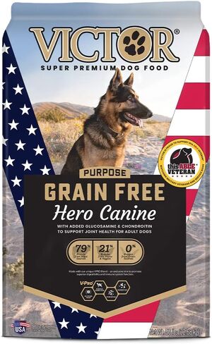 Victor Super Premium Dog Food – Purpose - Grain Free Hero Canine – Premium Gluten Free Dog Food for Active Adult Dogs – High Protein with Glucosamine and Chondroitin for Hip and Joint Health, 30lbs in Saudi Arabia
