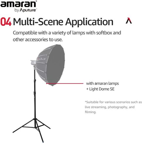 Aputure Light Stand Lightweight Thick Aluminium Design with Pneumatic Padding 2.8m in Kuwait