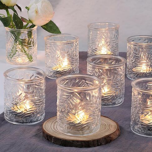 24 pcs Blue Votive Candle Holders, Tea Light Candle Holders for Wedding Centerpieces,Glass Candle Holders for Home Decoration and Party Supplies in Saudi Arabia