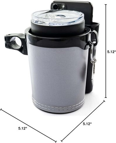 Bike Cup Holder Handlebar Cruiser with Cell Phone Holder Key Holder for Bicycle Motorcycle Scooter Boat Black in Kuwait