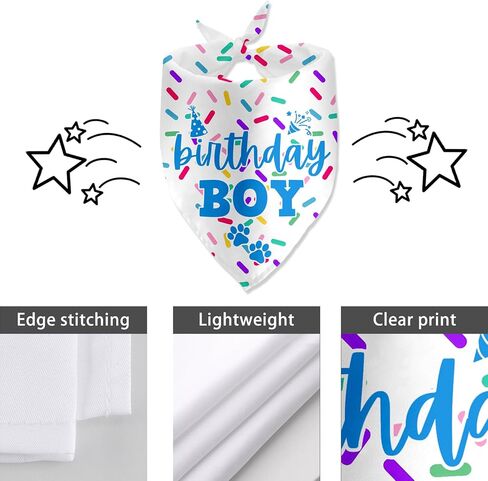 2nd Birthday Dog Birthday Bandana Funny Dog Birthday Party Accessories Pet Scarf for Dog Photo Prop Triangle Scarf for Pet 2nd Birthday Party Decoration in Kuwait